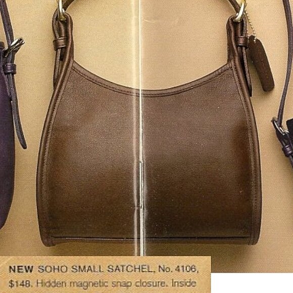 Coach Vintage - Soho Small Satchel 4106 in color Black, Ergo Style, USA 1998 - Picture 6 of 9